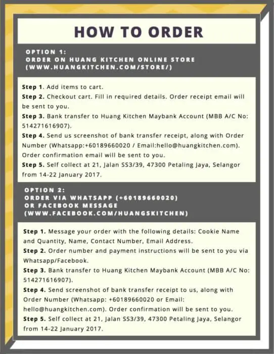 How To Order CNY COOKIES