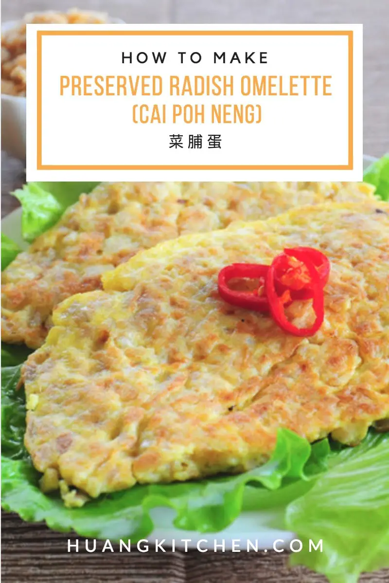 Preserved Radish Omelette Recipe (Cai Poh Neng) 菜脯蛋 Huang Kitchen