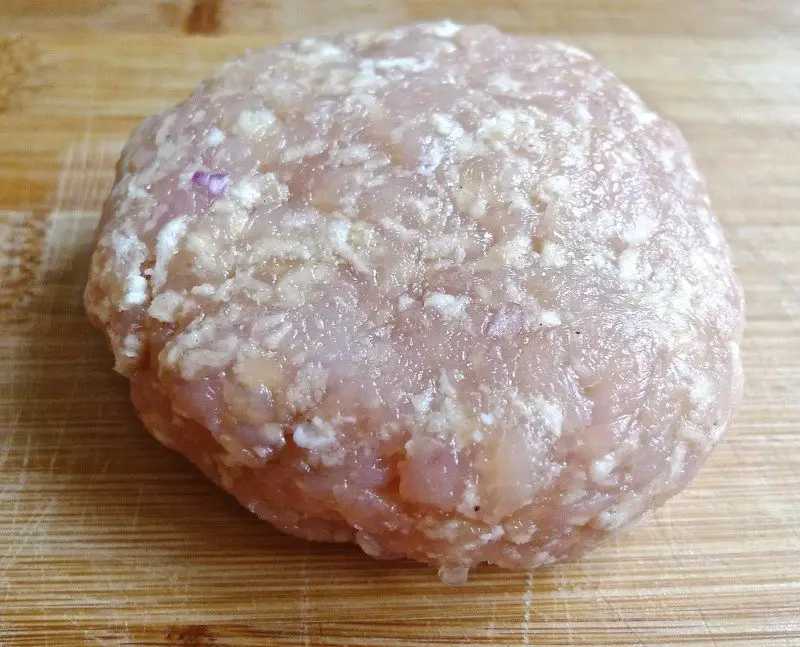 homemade hamburger patty