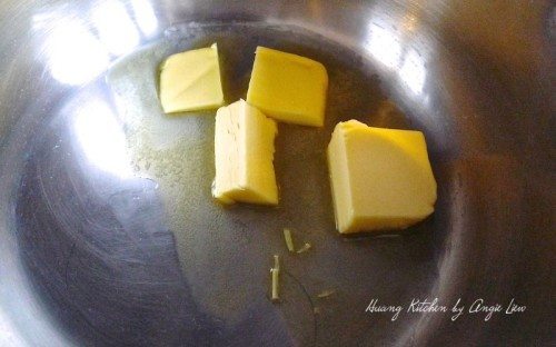 First put butter into pot.