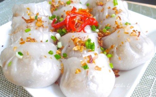 Steamed Yam Bean Dumplings (Chai Kuih)