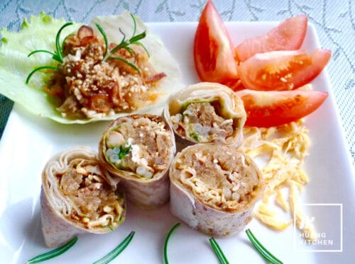 Fresh Spring Rolls Recipe Malaysian Popiah - Huang Kitchen - serving suggestion