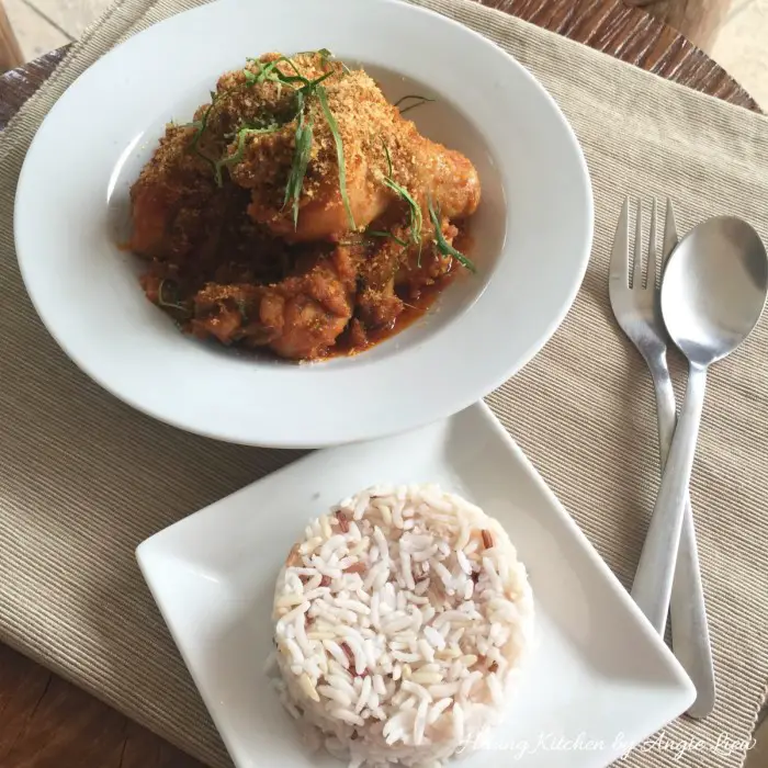 Traditional Malaysian Chicken Rendang recipe - serve with rice