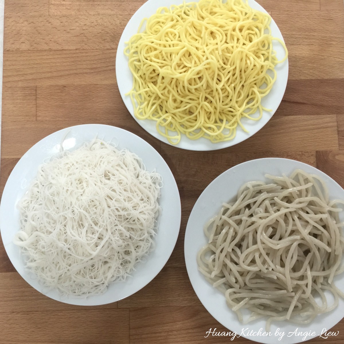 Traditional Sarawak Laksa - blanch noodles