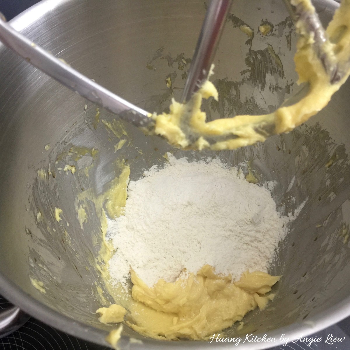 Christmas Thumbprint Cookies Recipe - add flour