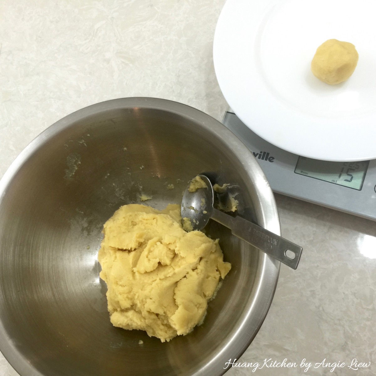 Christmas Thumbprint Cookies Recipe - divide dough