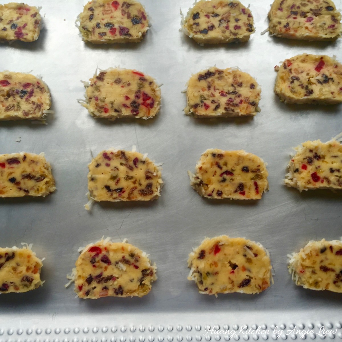 Christmas Fruitcake Cookies recipe - place on baking sheet
