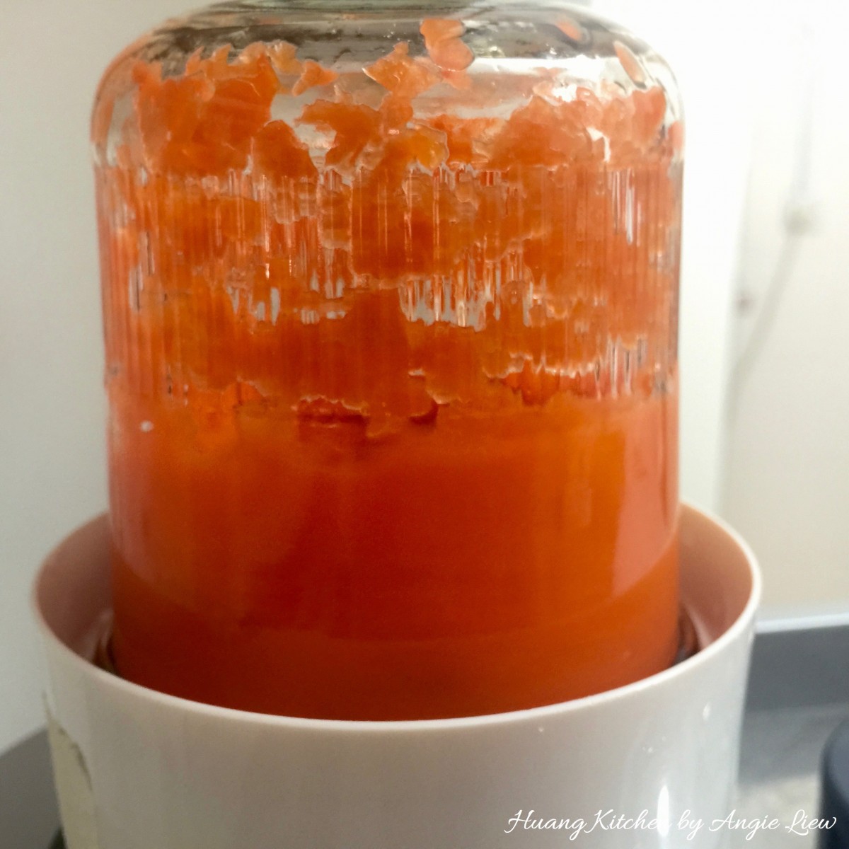 Sweet Glutinous Rice Balls Recipe (Tang Yuan) - blend carrots