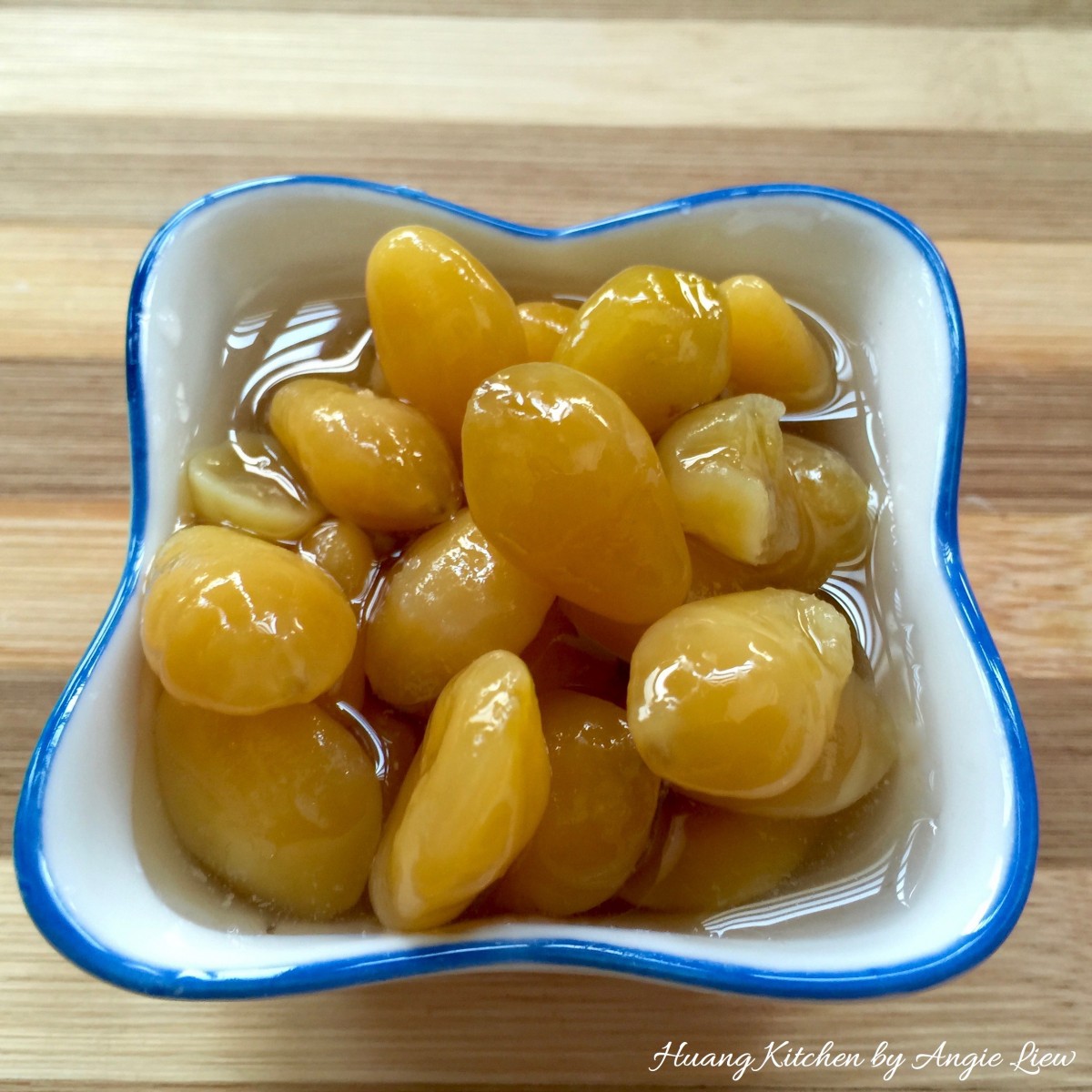 Sweet Glutinous Rice Balls Recipe (Tang Yuan) - gingko nuts