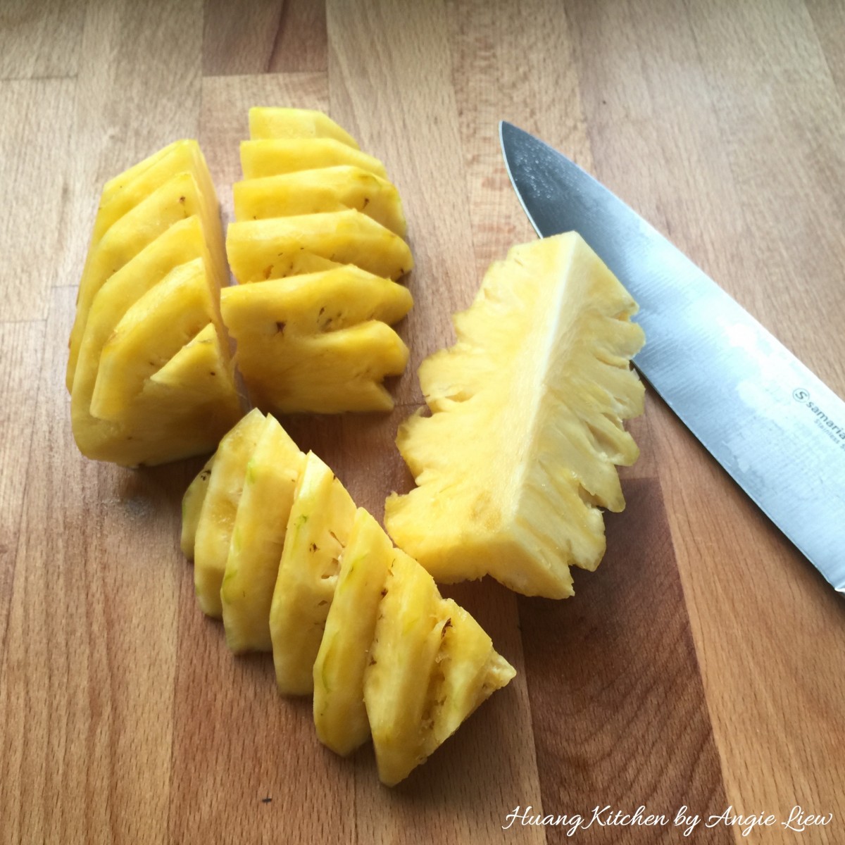 Pineapple Jam Recipe - cut pineapple