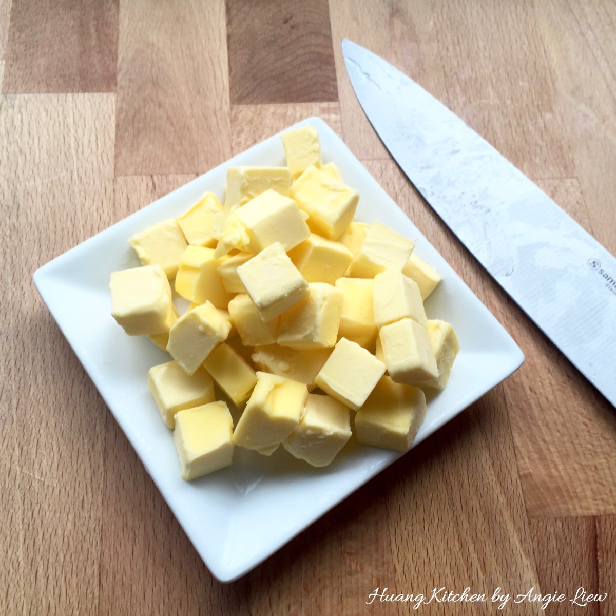 Dainty Pineapple Tarts - cube cold butter
