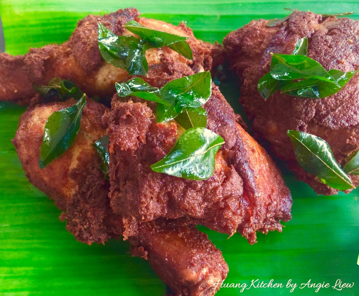 Ayam Goreng Berempah Recipe (Malay Spiced Fried Chicken) - serve