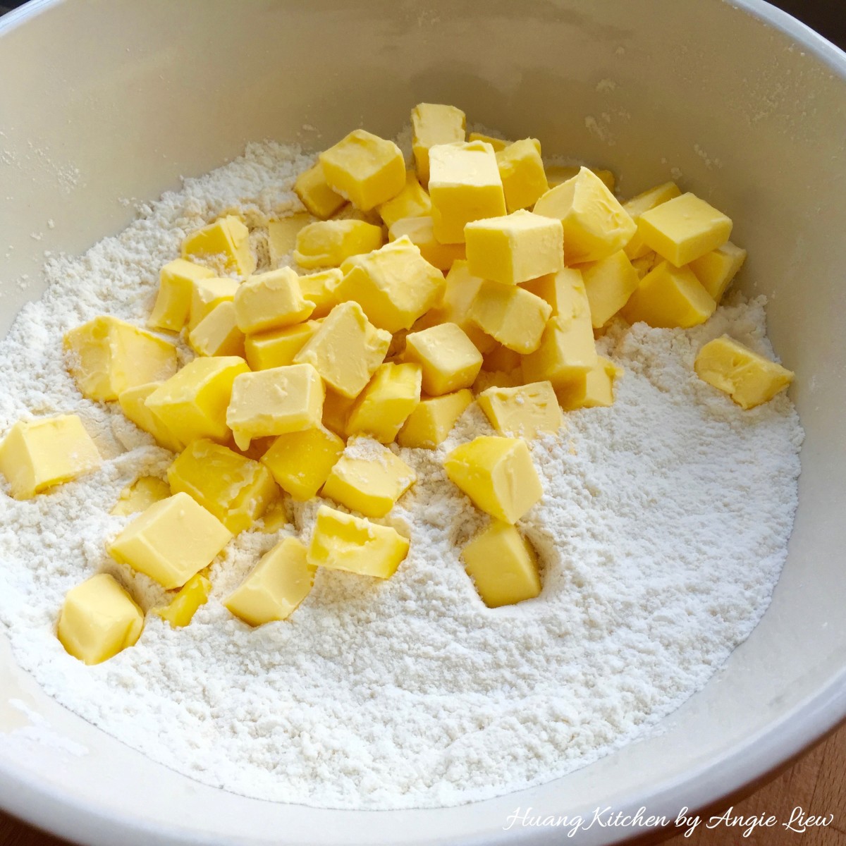 Rose Pineapple Tarts Recipe - add butter cubes
