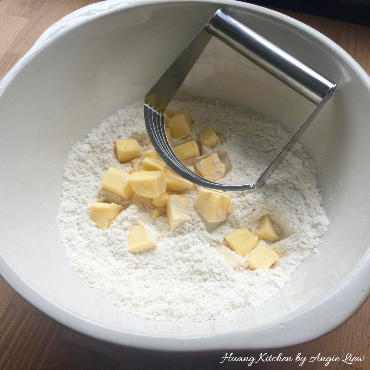 Valentine Scones Recipe - cut butter
