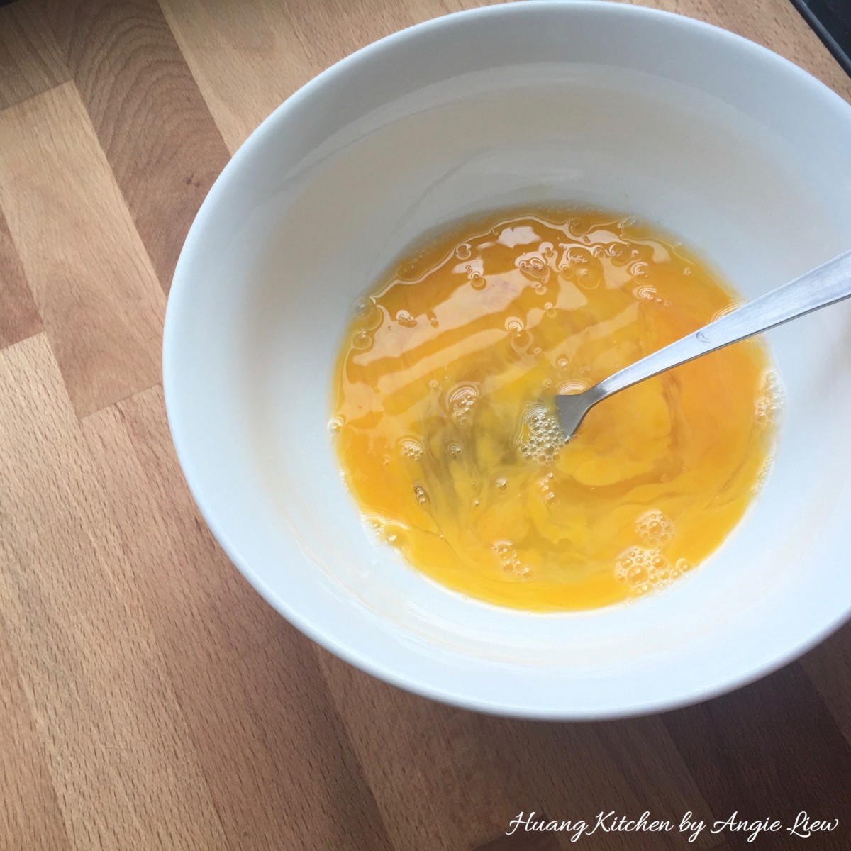 Steamed Egg Pudding Recipe - beat eggs