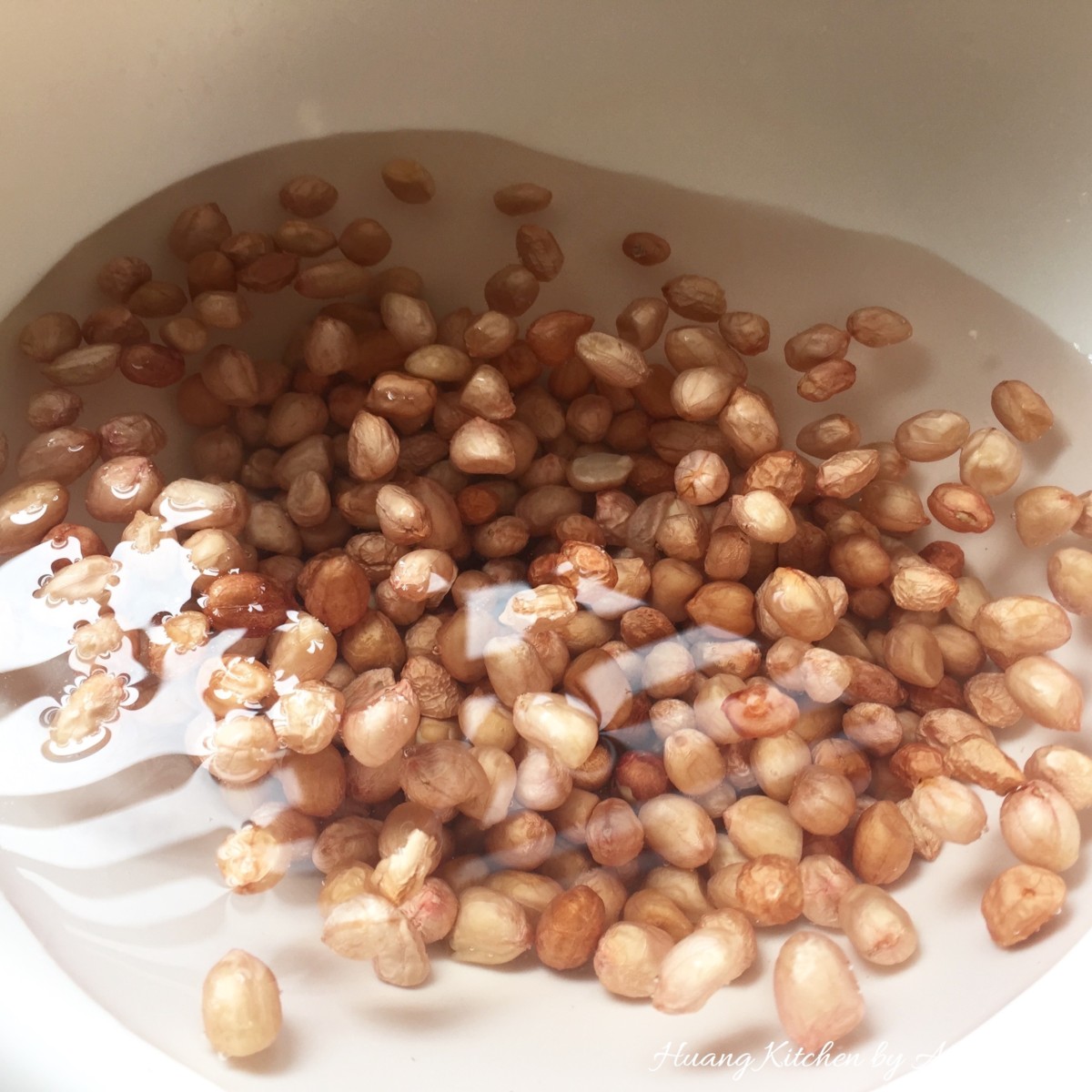 Nasi Lemak Recipe (Coconut Milk Steamed Rice) - rinse peanuts