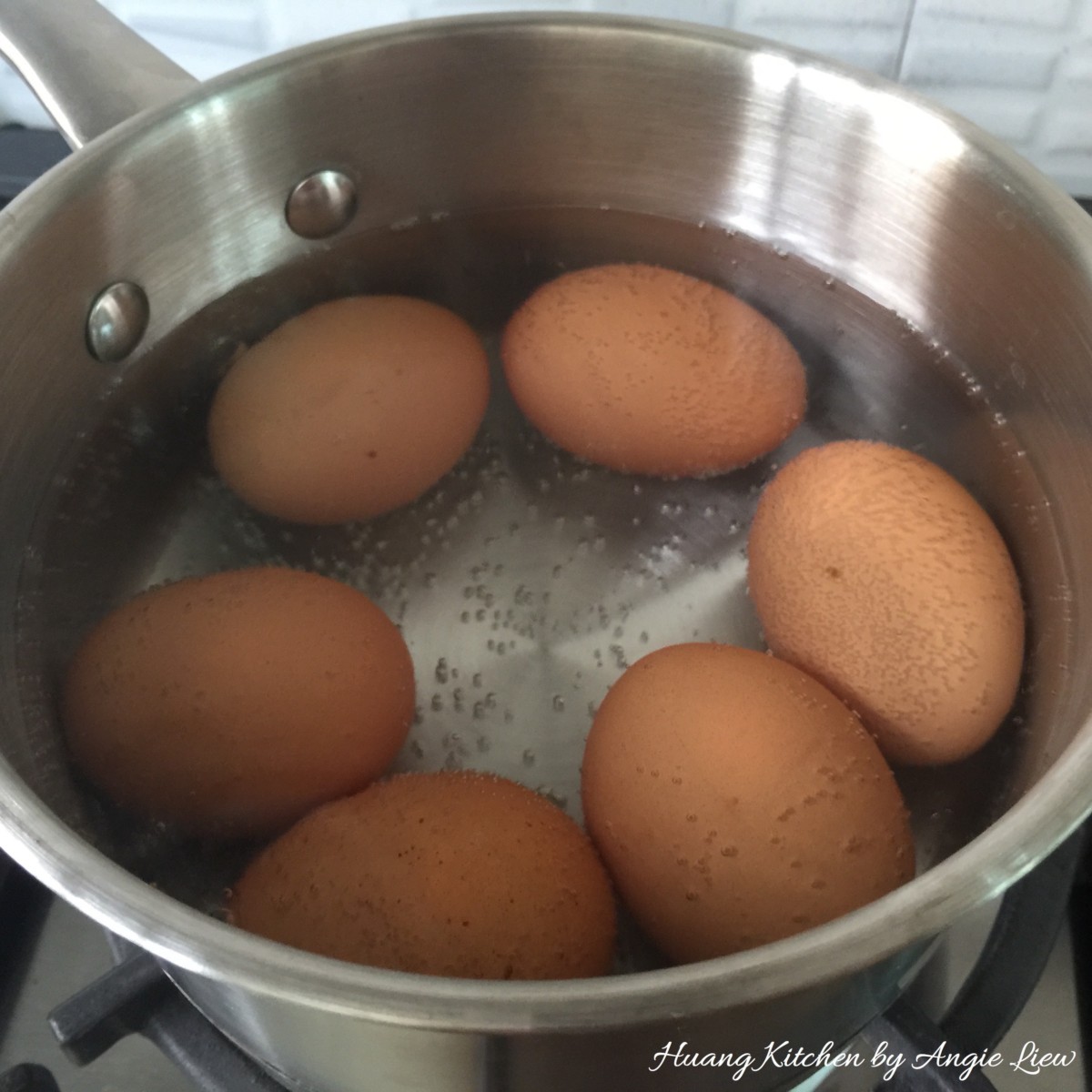 Nasi Lemak Recipe (Coconut Milk Steamed Rice) - boil eggs