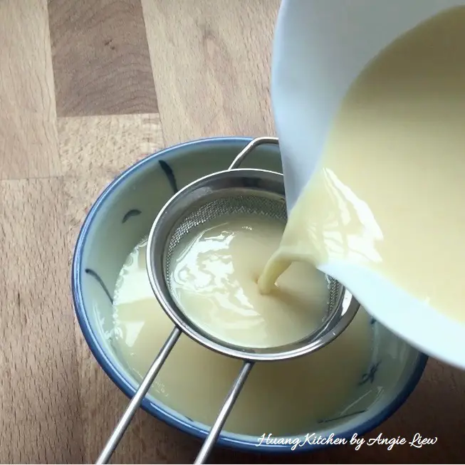 Steamed Egg Pudding Recipe - gently pour into bowls