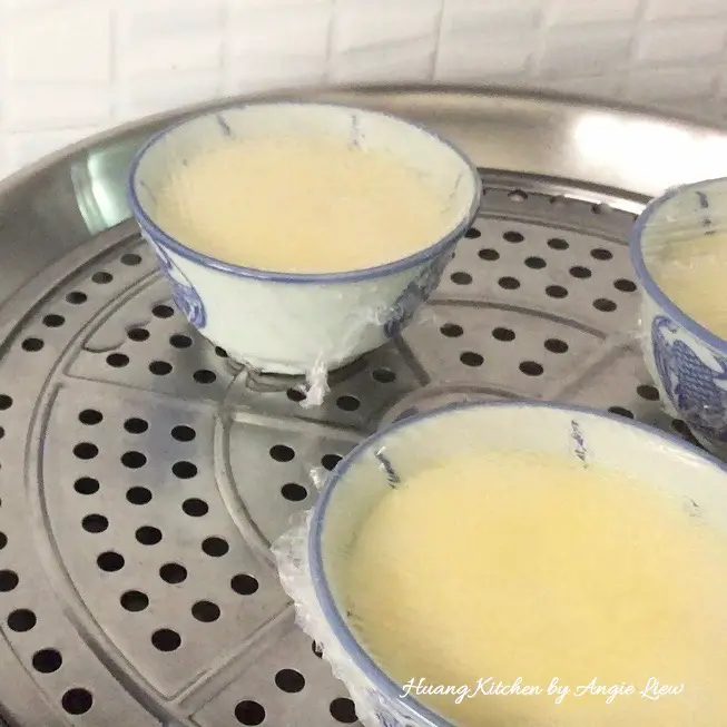 Steamed Egg Pudding Recipe - Done steaming