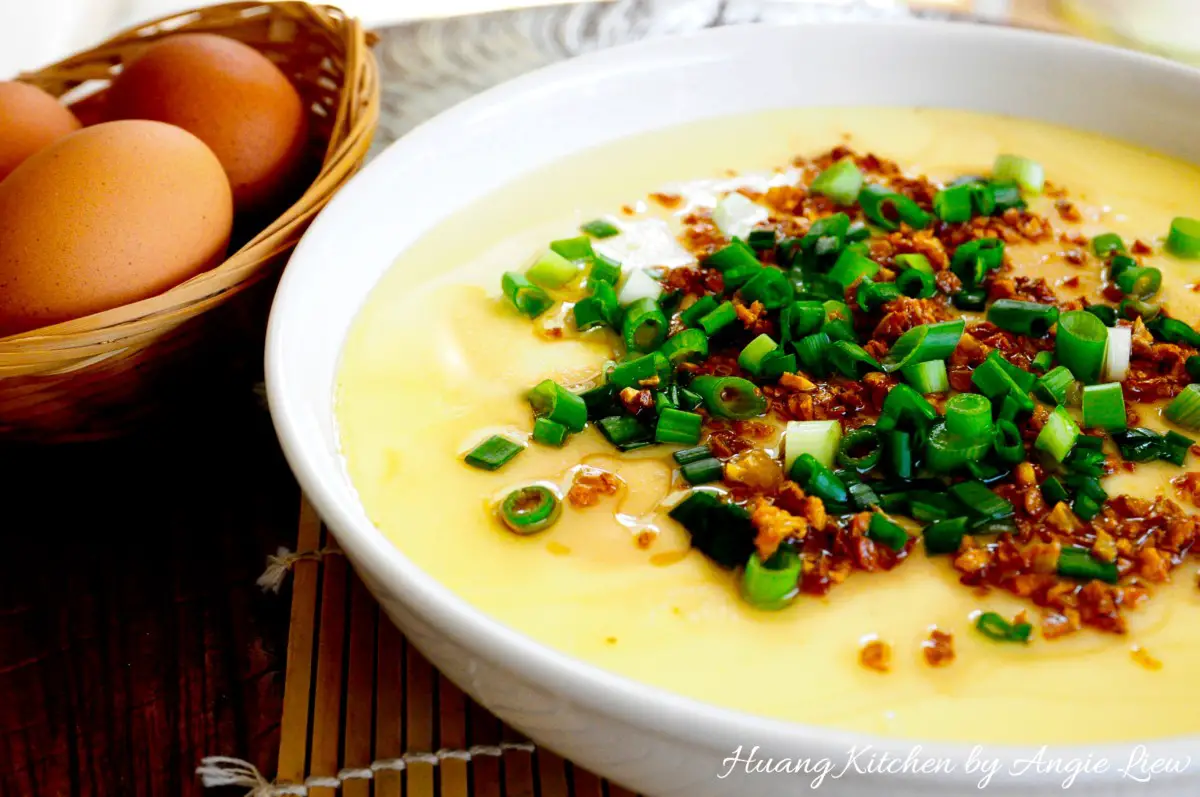 Chinese Steamed Egg Recipe 蒸水蛋 Huang Kitchen