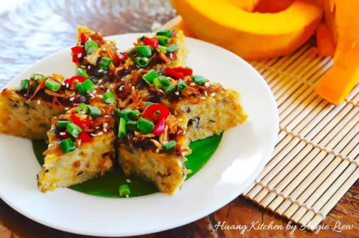 Chinese Steamed Pumpkin Cake Recipe 蒸金瓜糕食谱 - Feature Photo 1