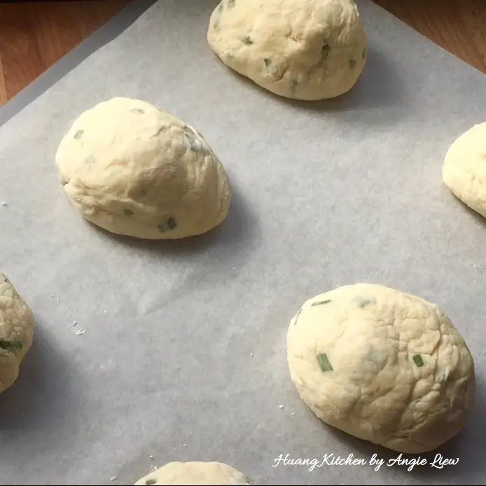 Place the wrapped dough on baking sheet.