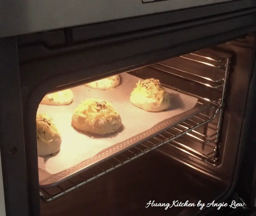 Bake scones in preheated oven.