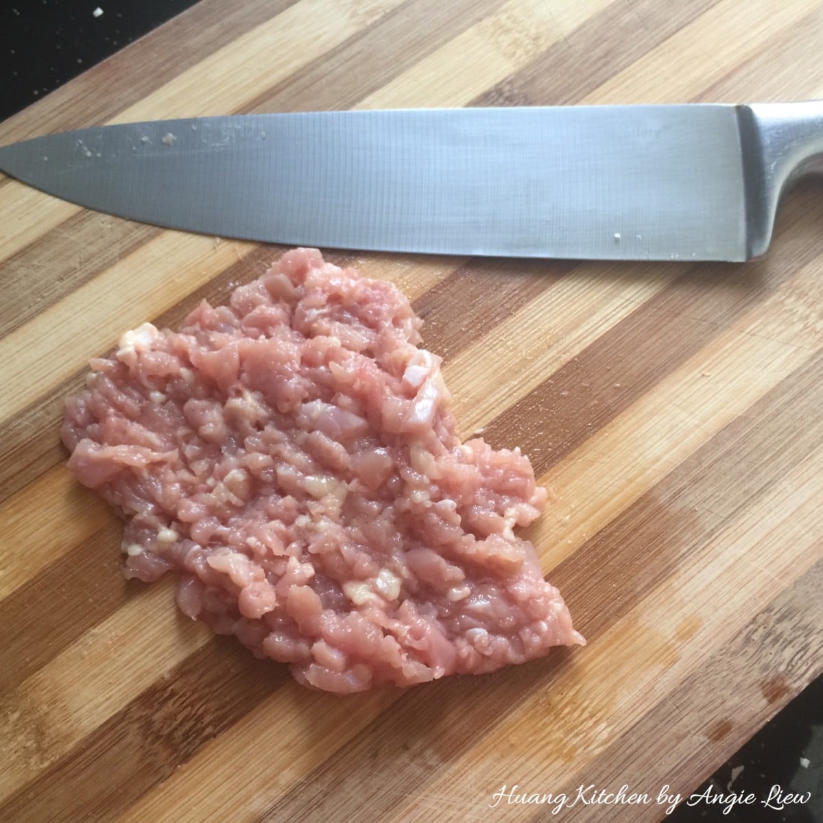 Mince some meat.