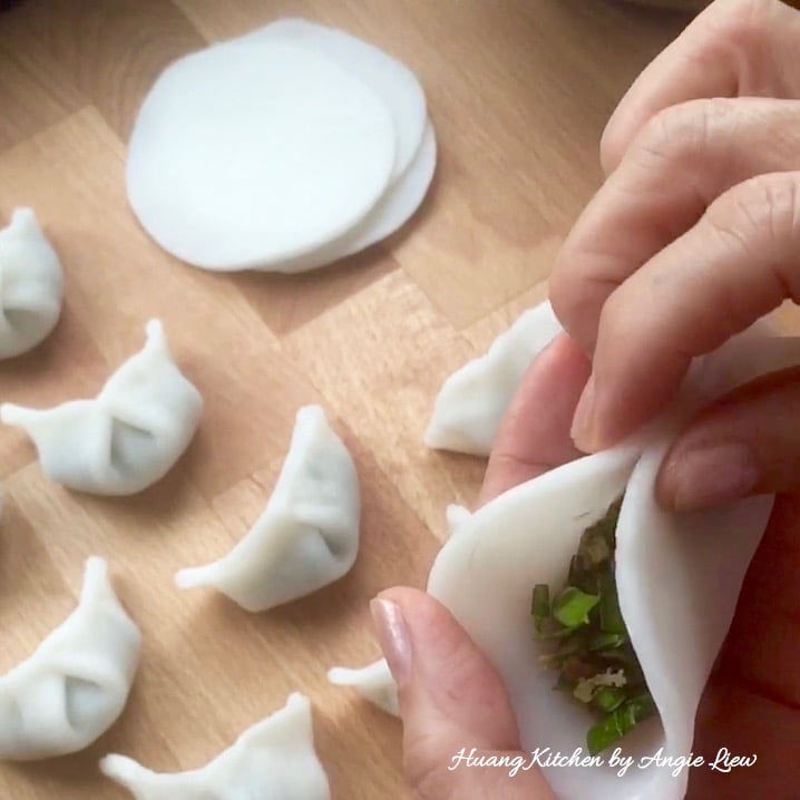 Wrap dumplings.