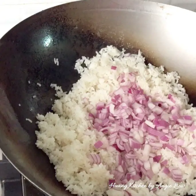 Add diced onions.