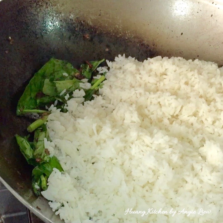 Add in cooked rice.