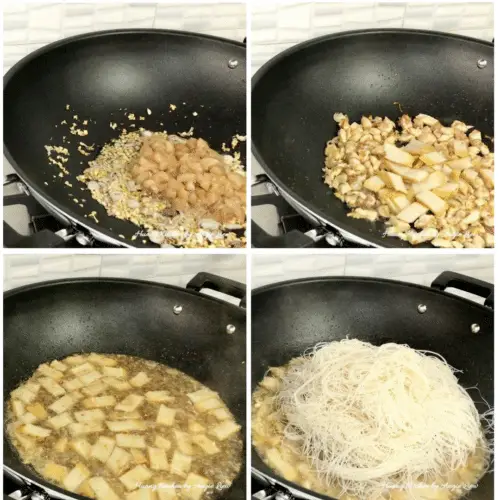 Fried White Bee Hoon Recipe (Fried White Rice Vermicelli) 炒白米粉 Huang