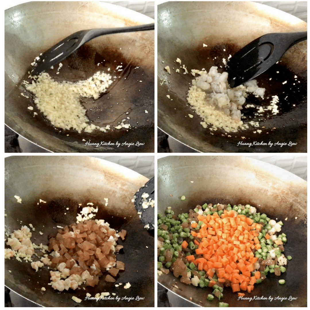 Stir Fry the diced vegetables.