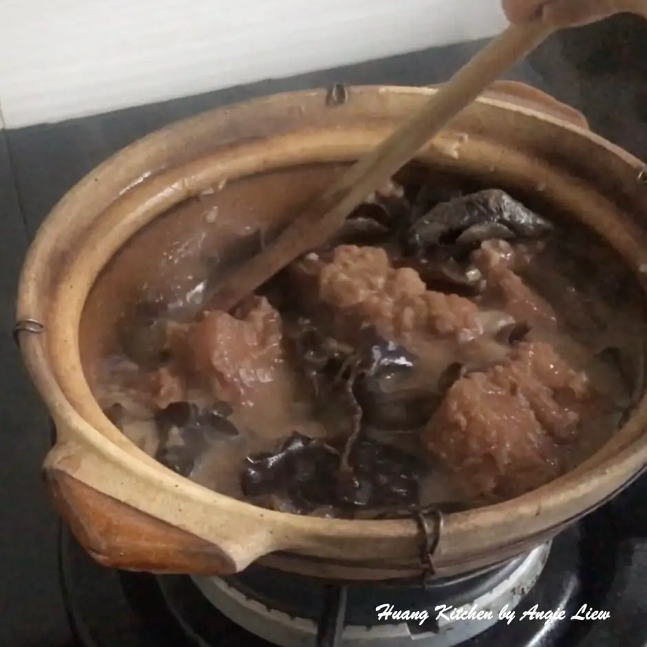 Stir occasionally to prevent pork from burning.