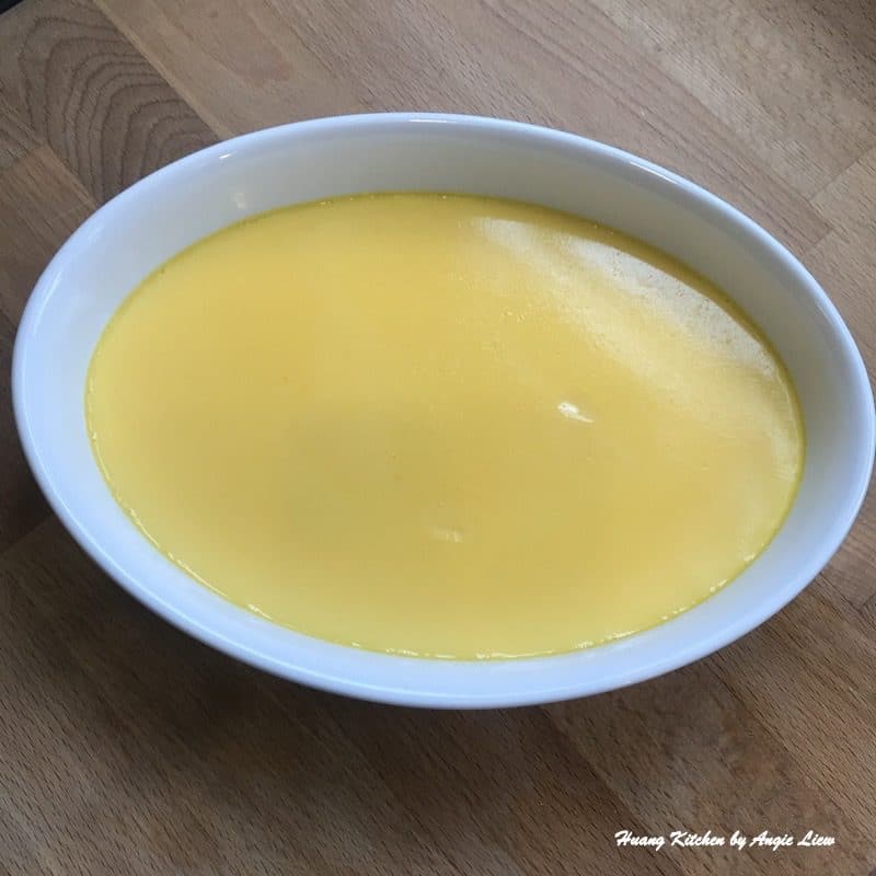 Steamed egg custard