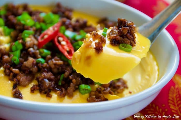Steamed Egg with Preserved Radish Recipe Huang Kitchen - Chinese Cooking