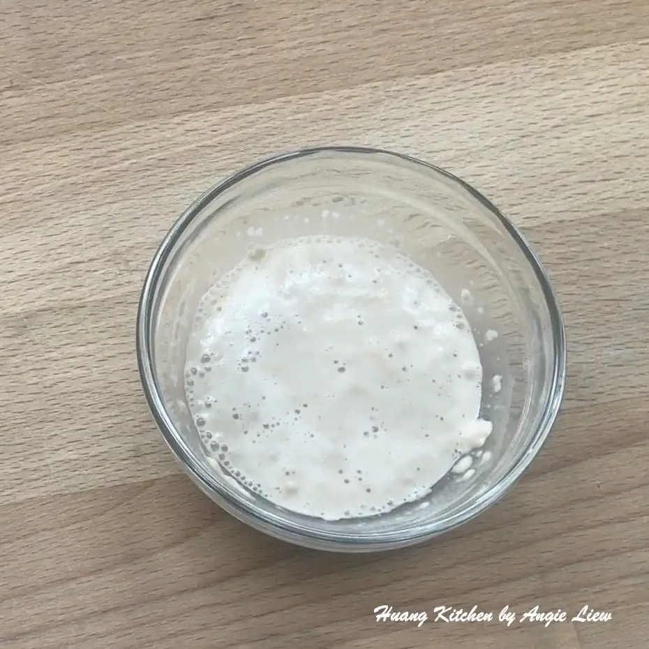 Proof yeast for 10 minutes.