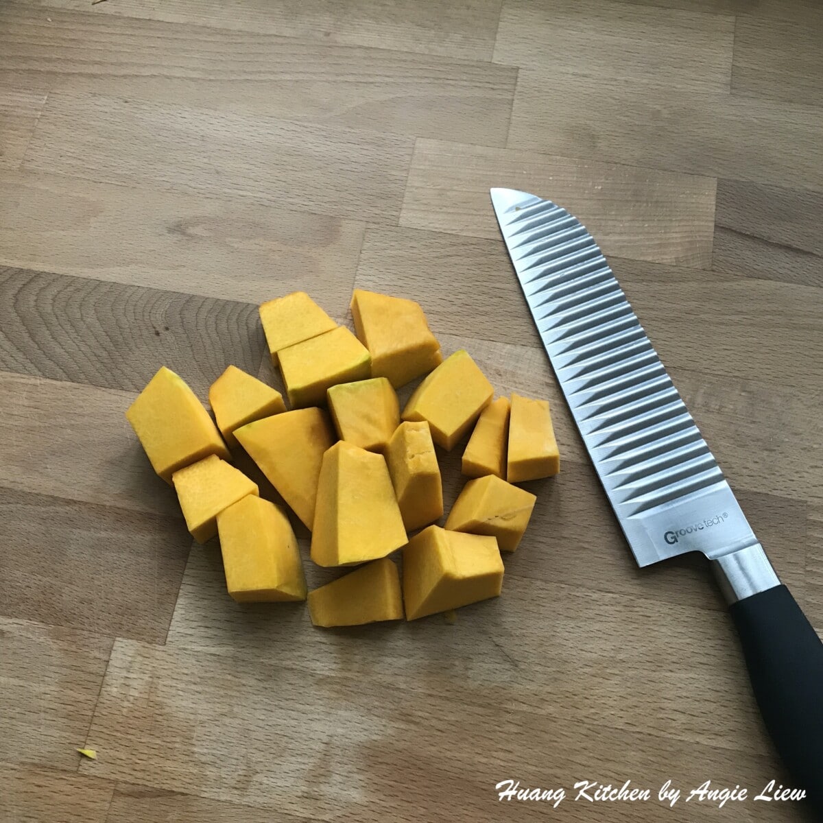Cut pumpkin into chunks