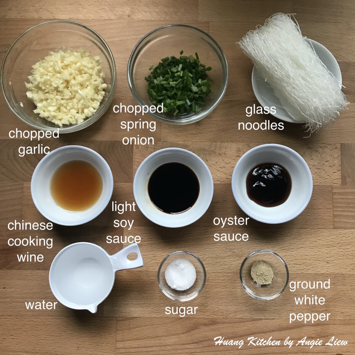 Ingredients for the dish.