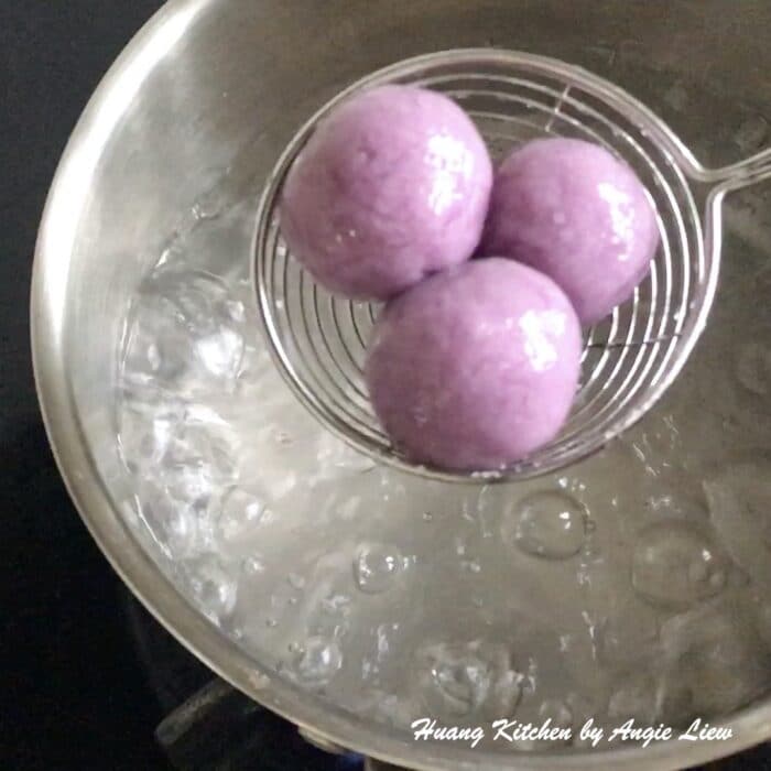 Purple Sweet Potato Glutinous Rice Balls Onde Onde Recipe 紫薯汤圆椰丝球