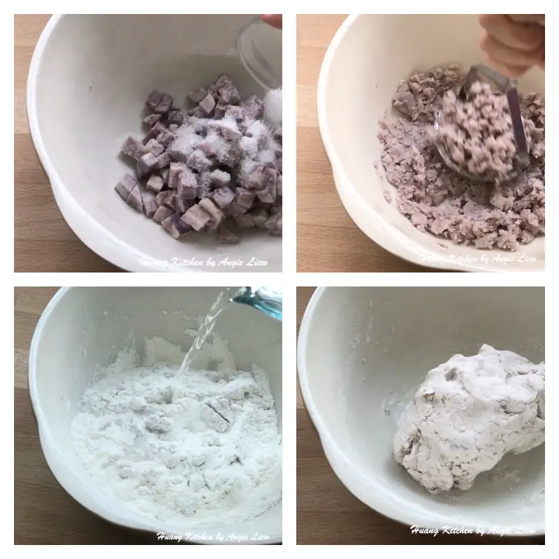 Make taro glutinous rice balls