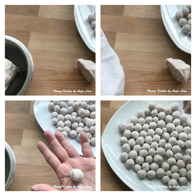 Make taro glutinous rice balls.