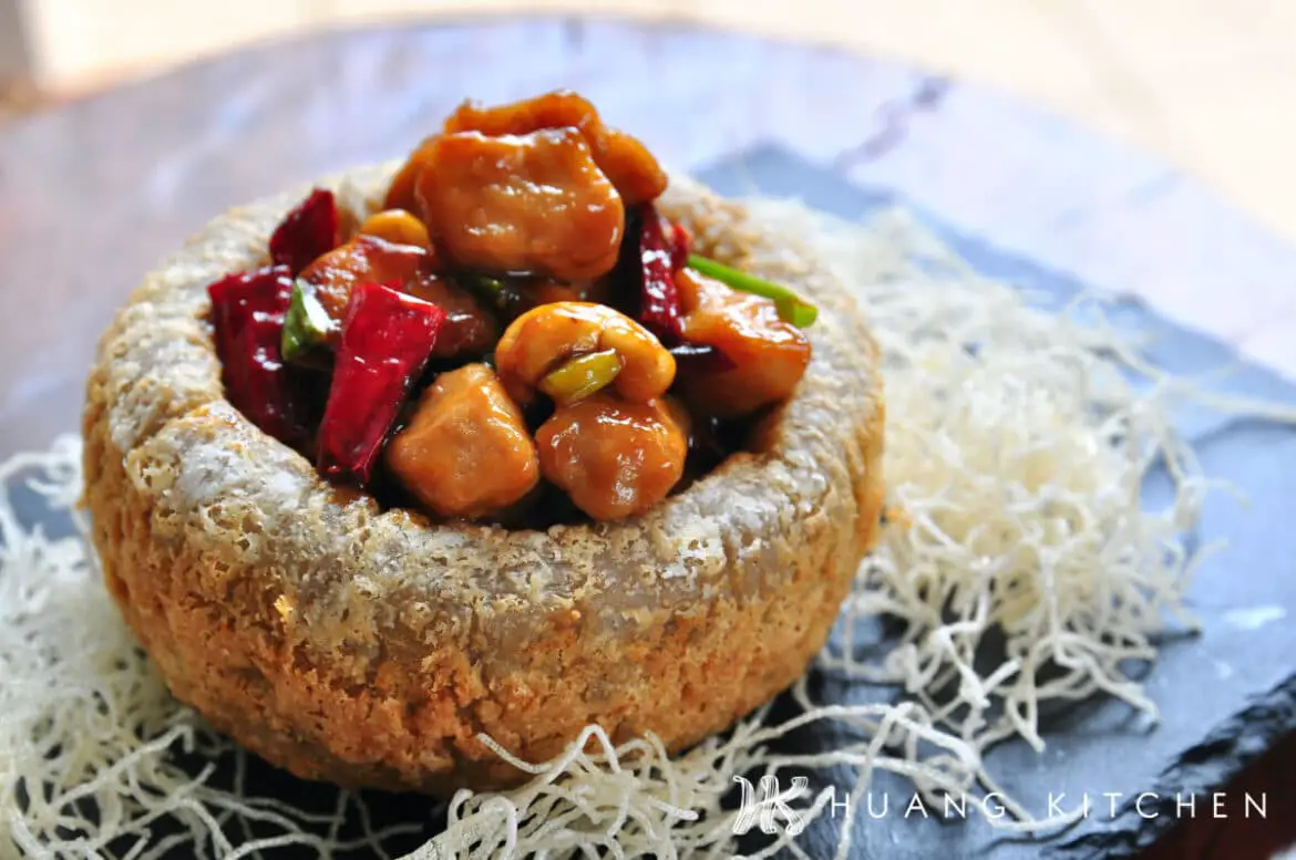 Kung Pao Crispy Yam Basket 宫保芋头圈 Huang Kitchen
