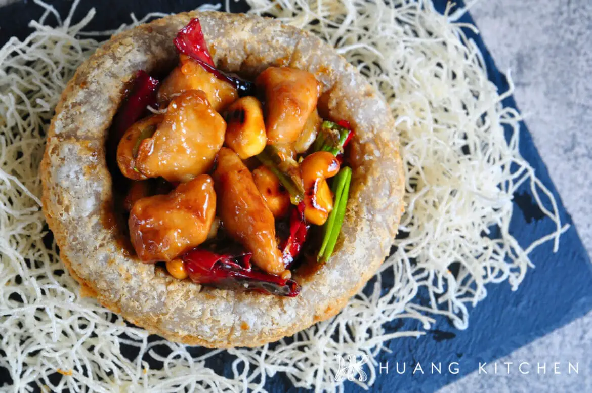 Kung Pao Crispy Yam Basket 宫保芋头圈 Huang Kitchen