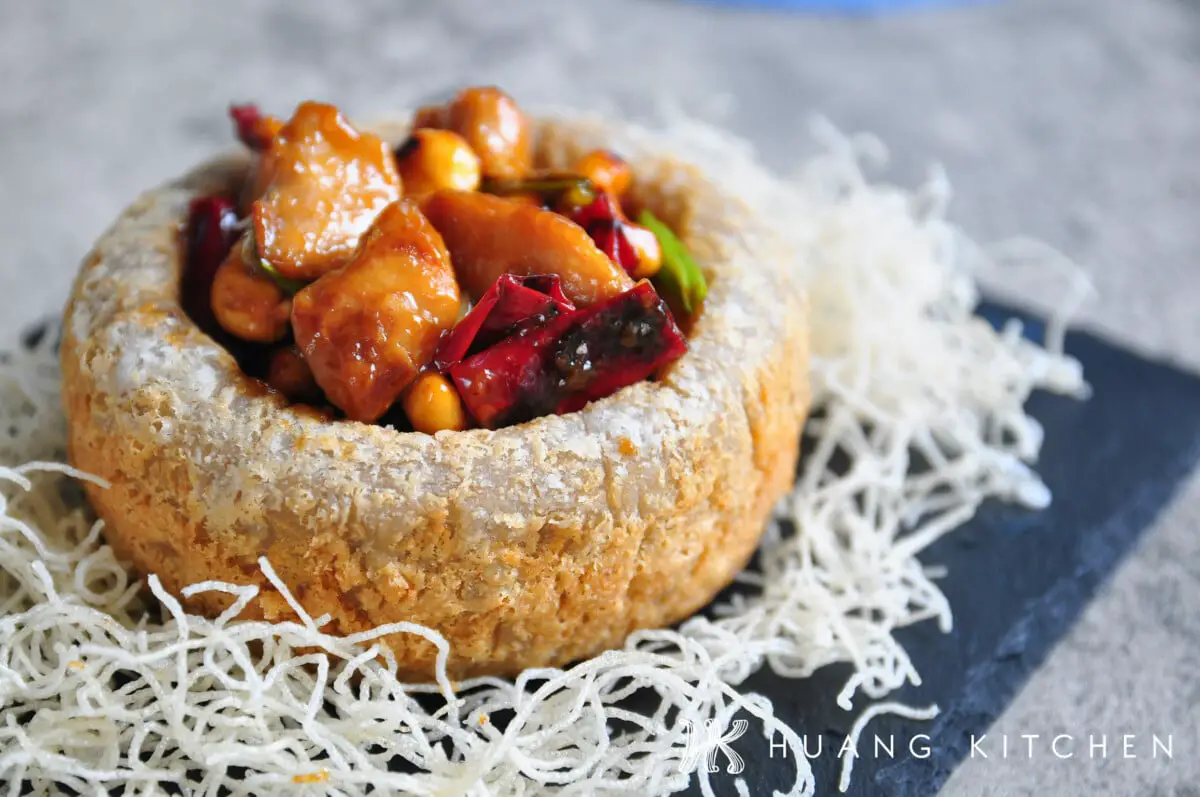 Kung Pao Crispy Yam Basket 宫保芋头圈 Huang Kitchen