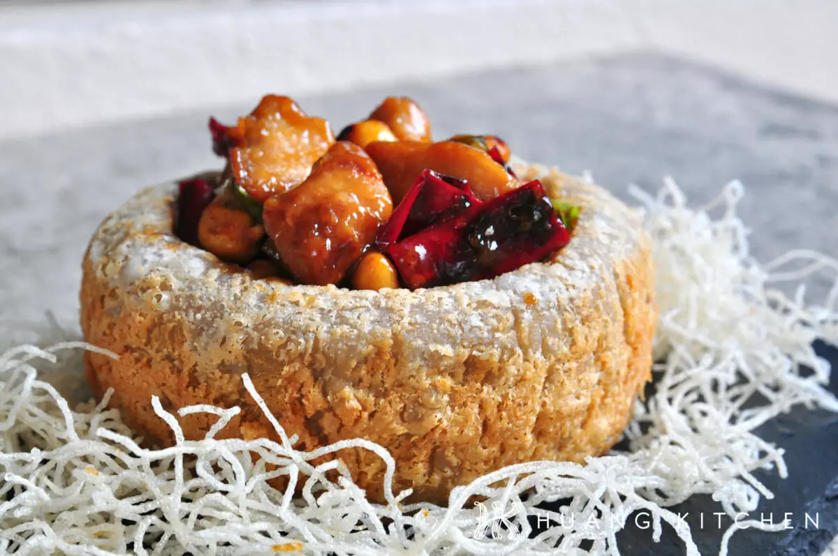 Kung Pao Crispy Yam Basket 宫保芋头圈 Huang Kitchen
