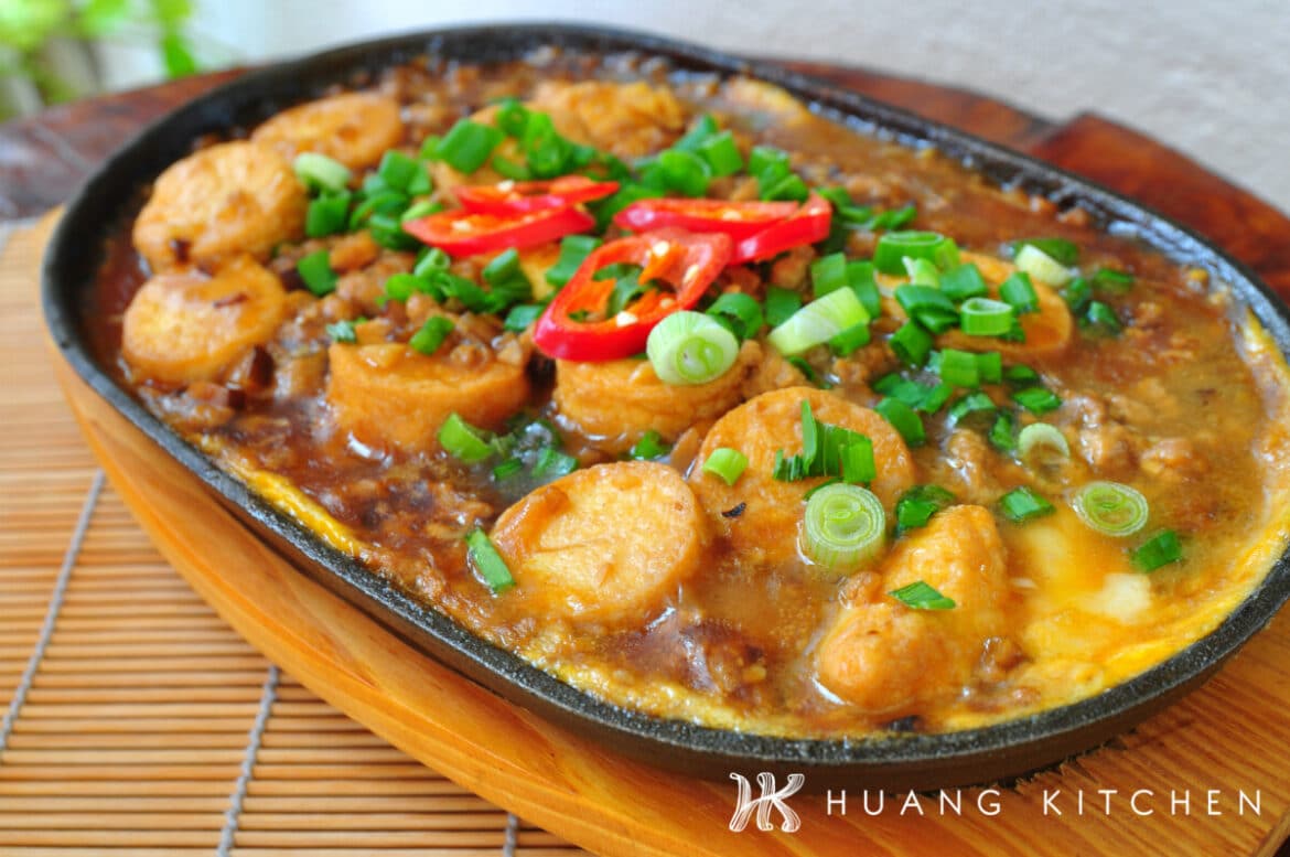 Sizzling Hot Plate Beancurd Recipe 铁板豆腐食谱 Huang Kitchen