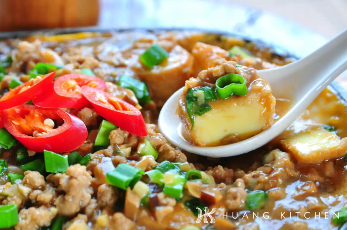 Sizzling Hot Plate Beancurd Recipe 铁板豆腐食谱 Huang Kitchen