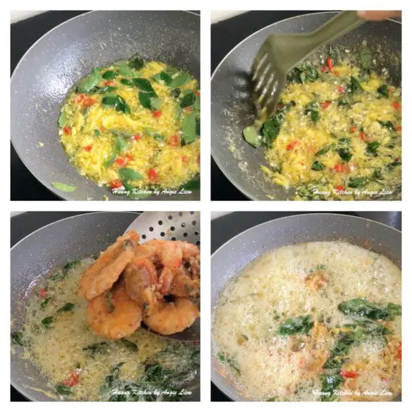 Butter Prawns with Egg Floss Recipe 蛋丝奶油虾食谱 Huang Kitchen