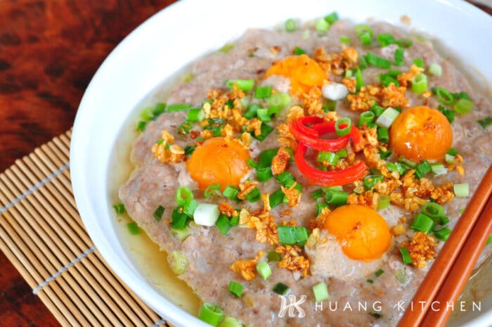 Steamed Minced Meat With Salted Egg